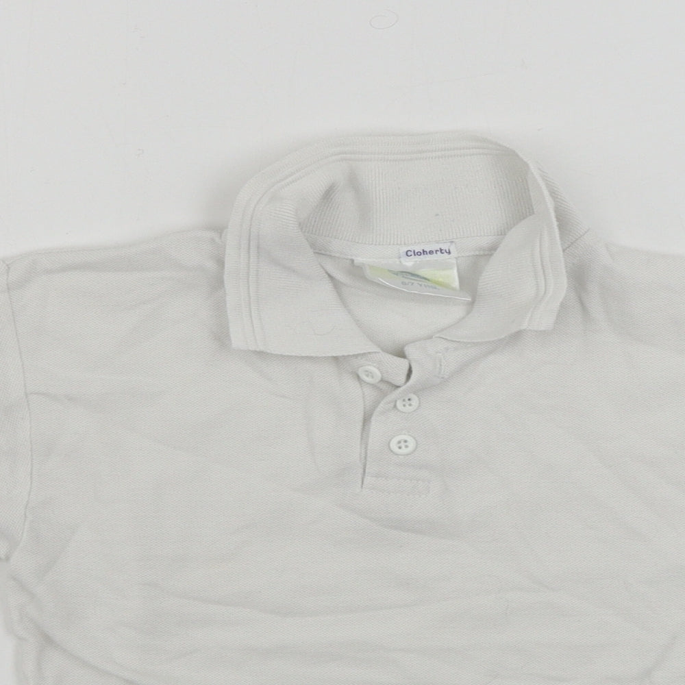 techino  Boys White   Basic Polo Size 6-7 Years