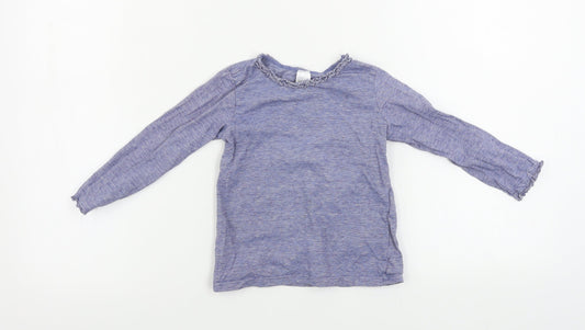 H&M  Girls Blue Striped  Basic T-Shirt Size 2 Years