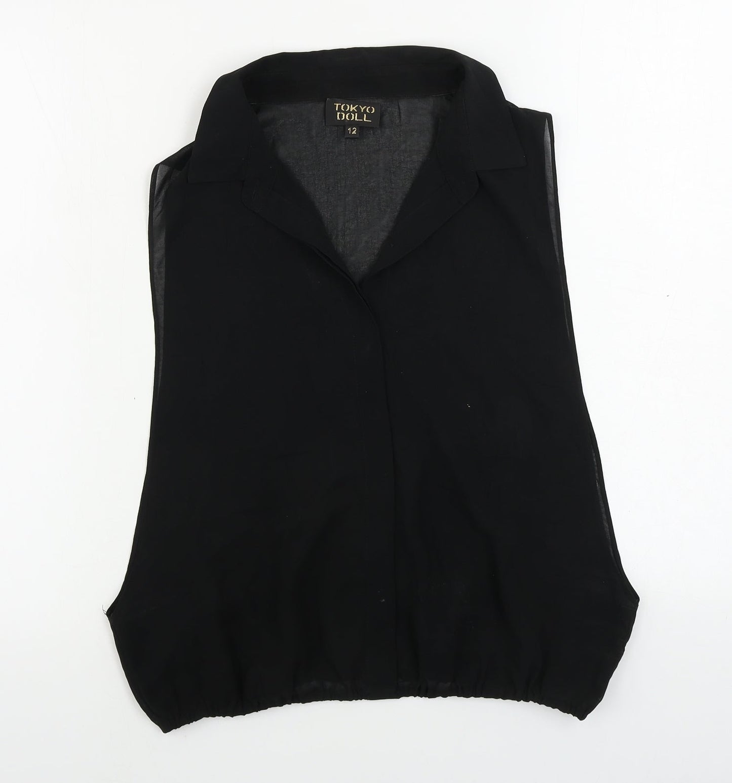 Tokyo Doll  Womens Black   Basic Button-Up Size 12