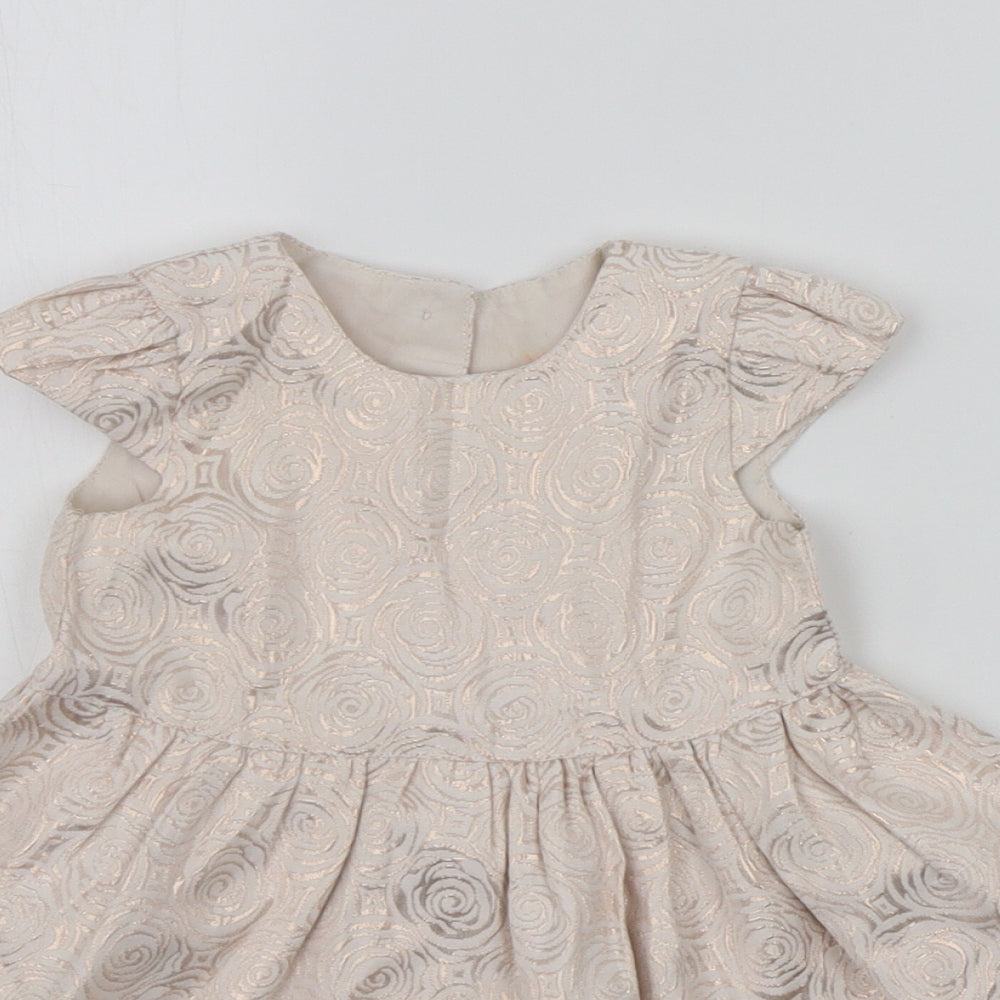 Primark Baby Pink Geometric  A-Line  Size 9-12 Months