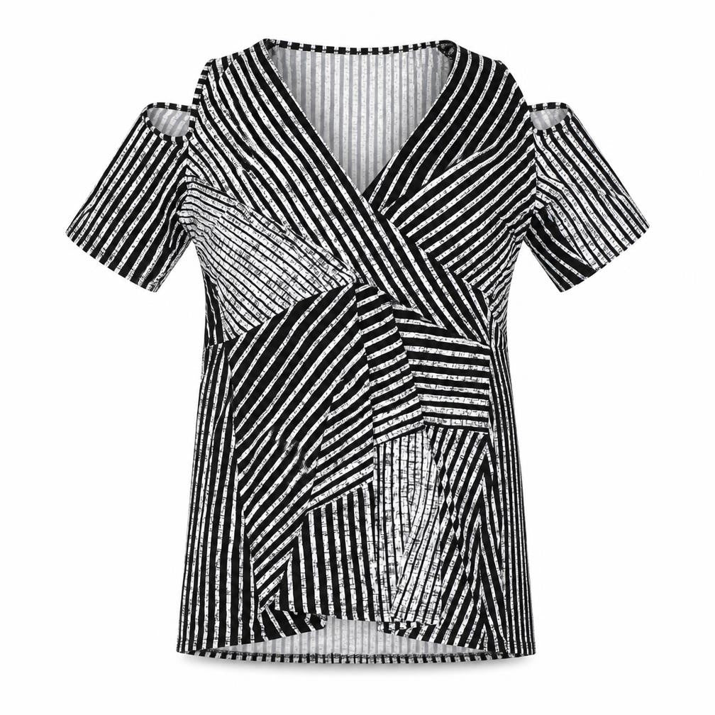Grace Womens Black Striped  A-Line  Size 14