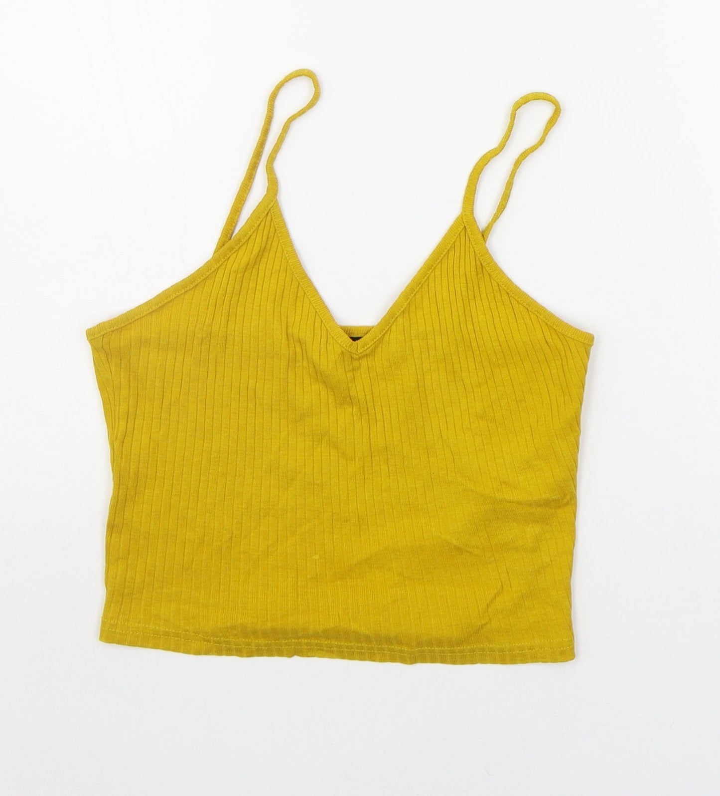 Topshop Womens Yellow   Basic Tank Size 8