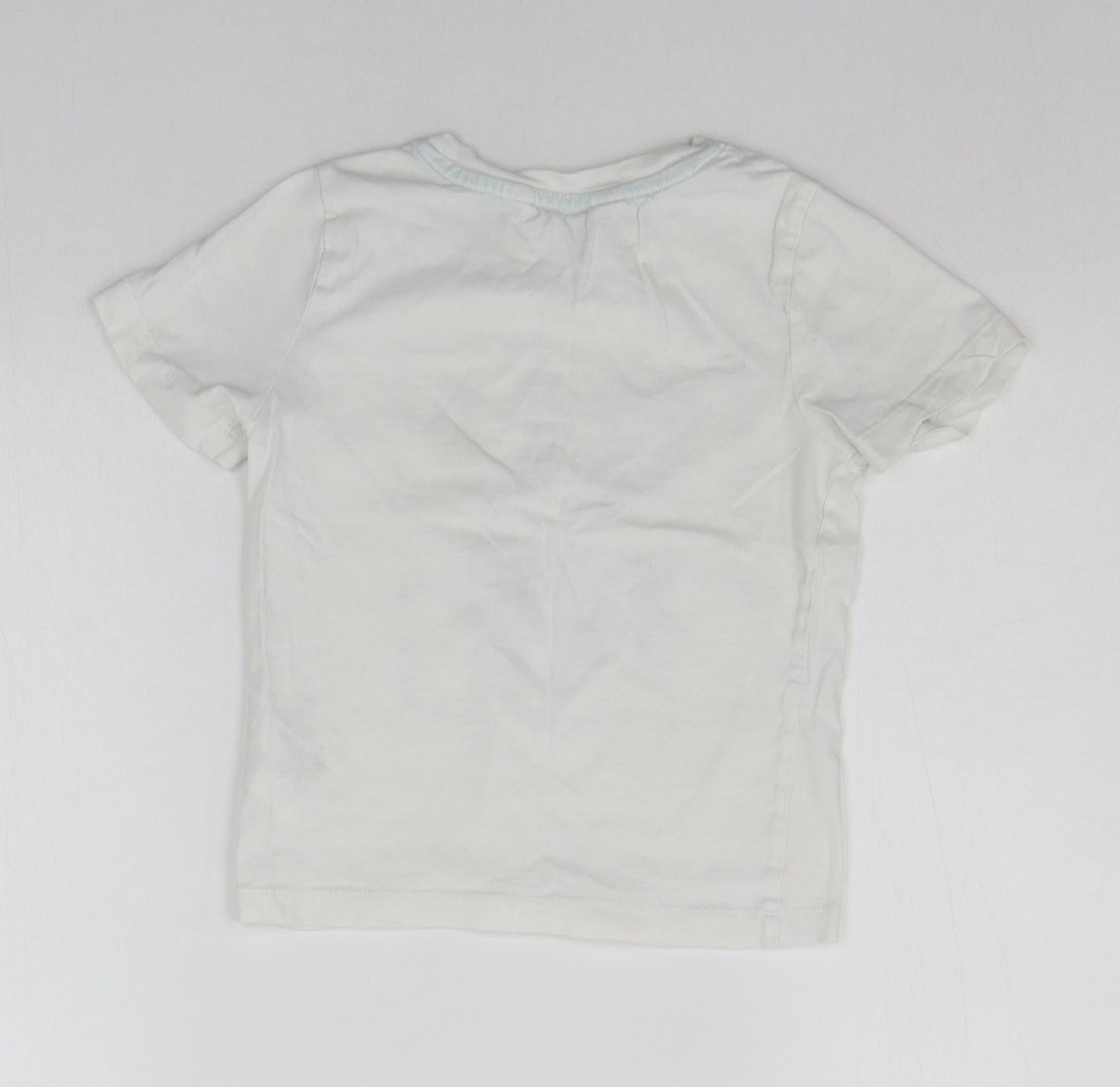 H&M Girls White   Basic T-Shirt Size 3-4 Years