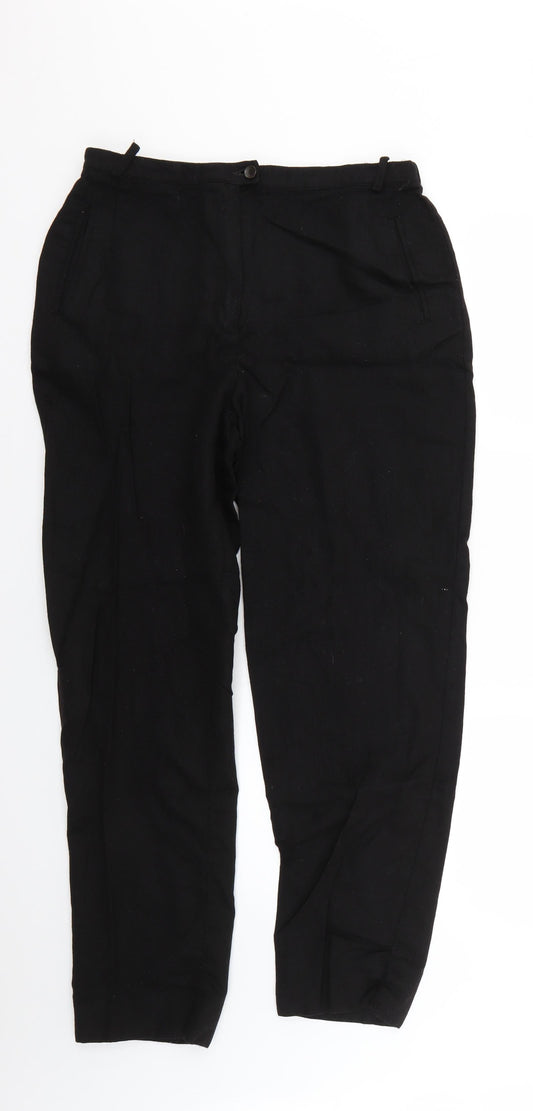 Marks and Spencer Womens Black   Trousers  Size 14 L25 in