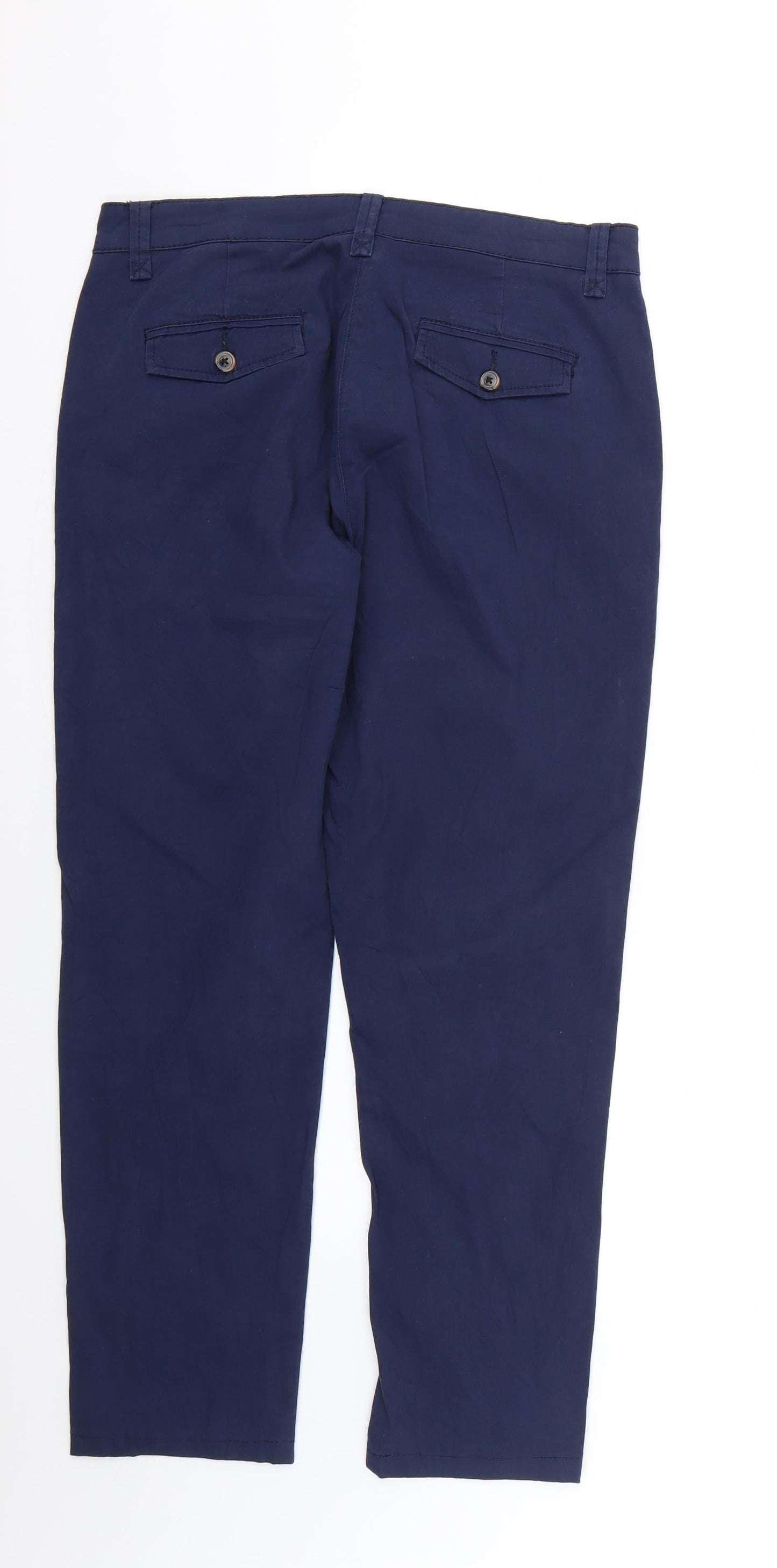 woman Womens Blue   Trousers  Size 10 L26 in