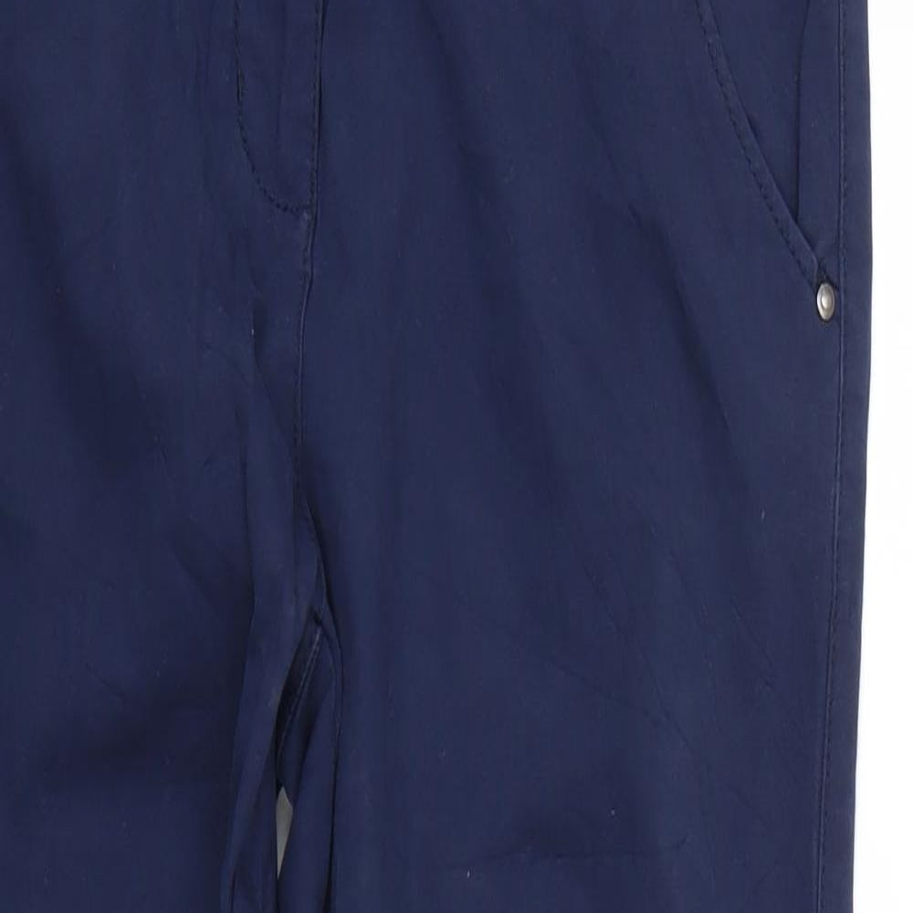 woman Womens Blue   Trousers  Size 10 L26 in