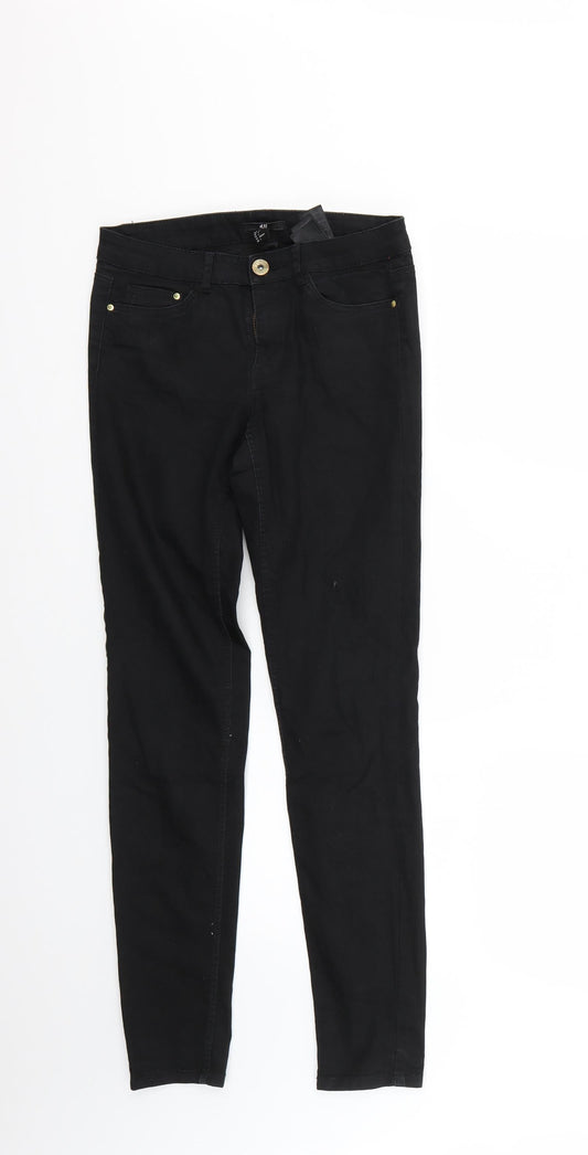 H&M Womens Black   Skinny Jeans Size 4 L27 in