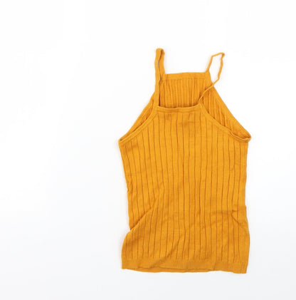 Back view of Atmosphere women’s orange basic tank, size UK 6
