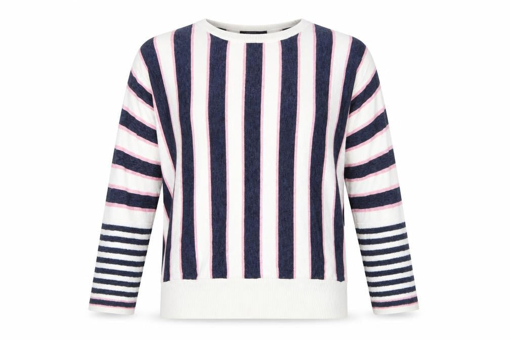 Marks & Spencer Womens Multicoloured Striped  Pullover Jumper Size 16