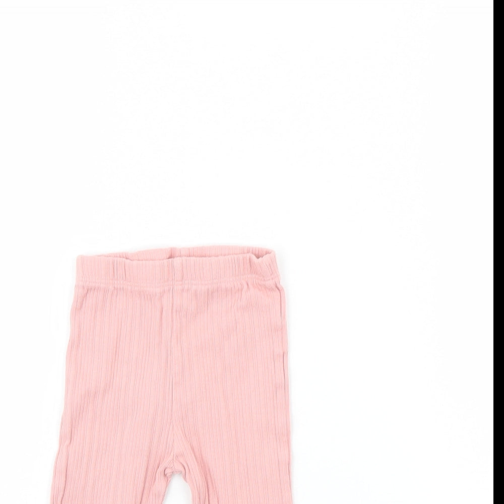Fred & FLo Girls Pink   Capri Trousers Size 6-9 Months