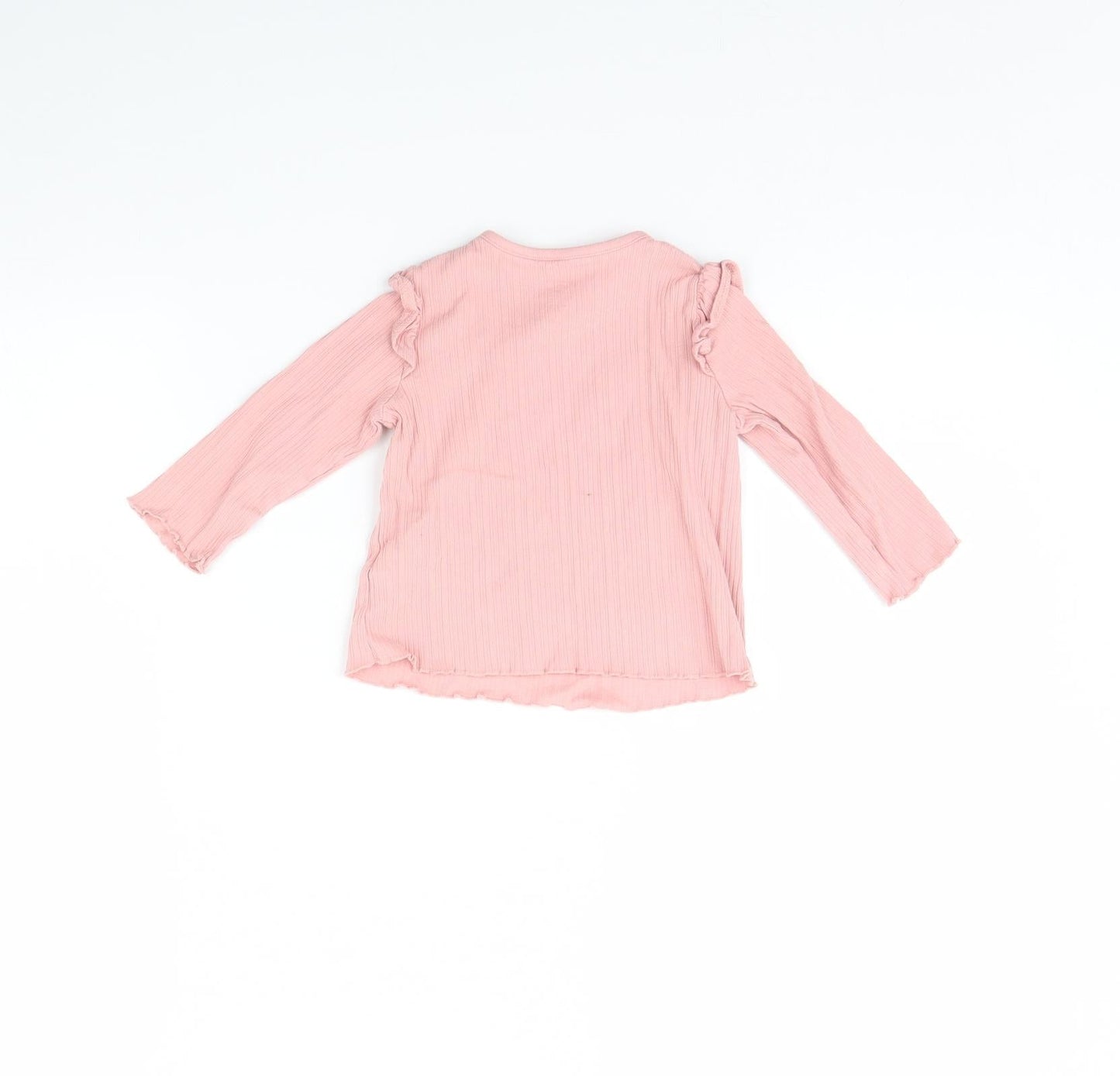 Fred & FLo Girls Pink   Basic Blouse Size 6-9 Months  - Happy