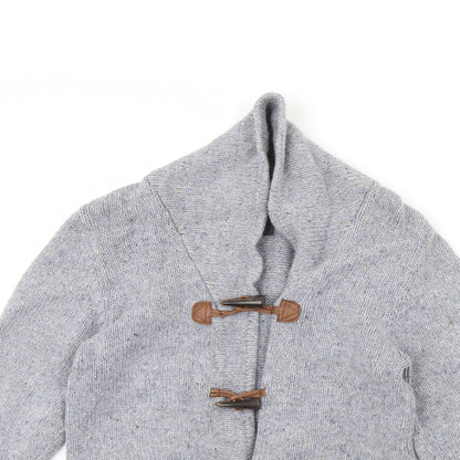 Close-up detail of H&M girls’ grey jacket, size 8, years