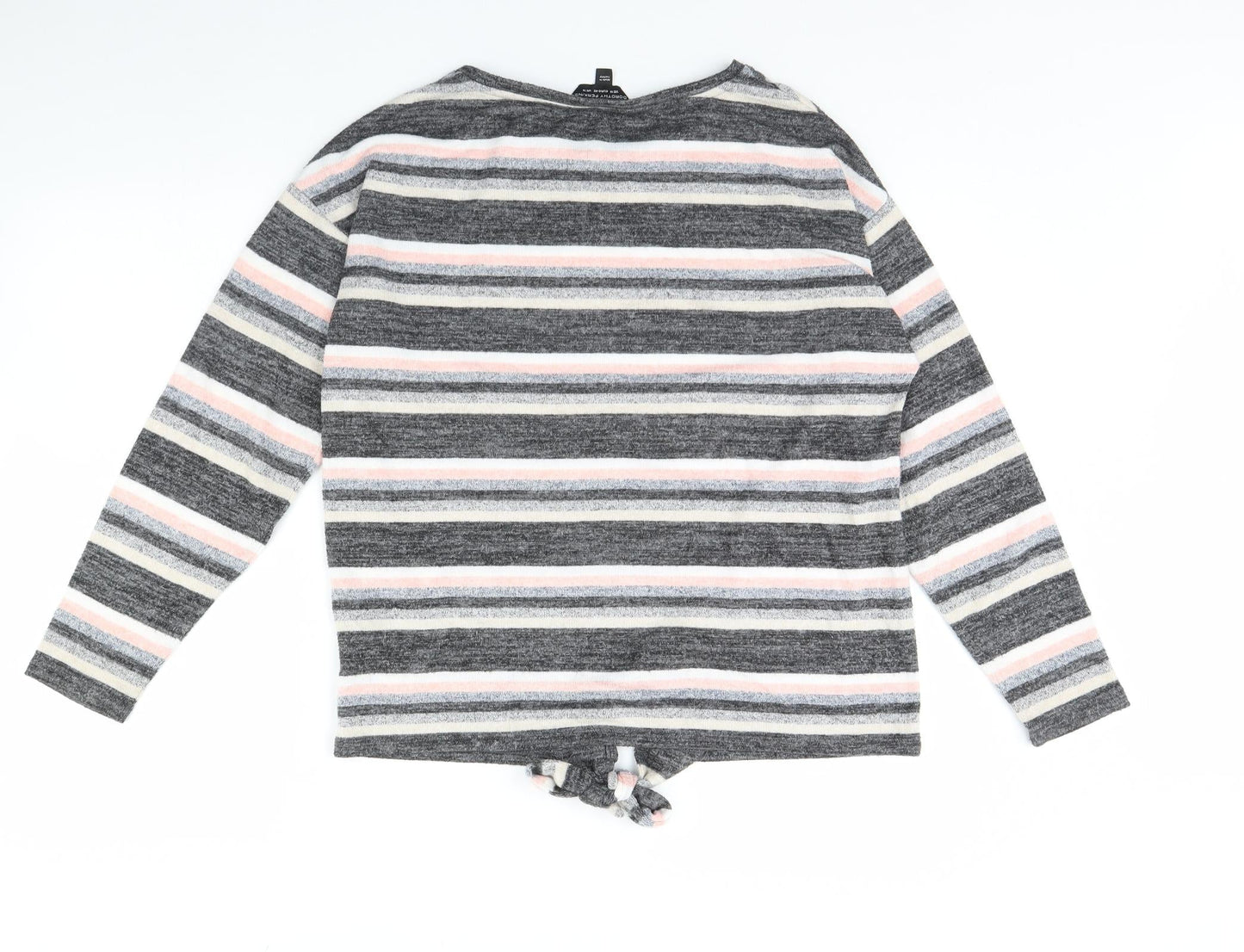 Dorothy Perkins Womens Grey Striped  Pullover Jumper Size 14