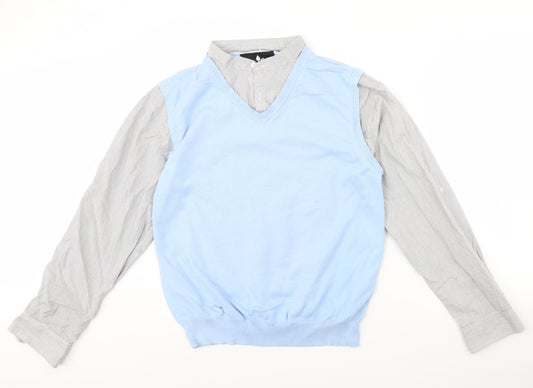 Ref 0273 Mens Blue   Pullover Jumper Size L