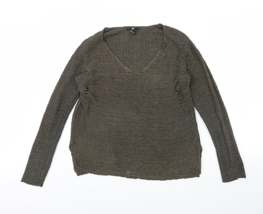 H&M Womens Green   Pullover Jumper Size L
