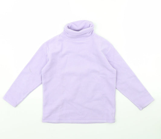 Maine Girls Purple  Fleece Pullover Jumper Size 5 Years