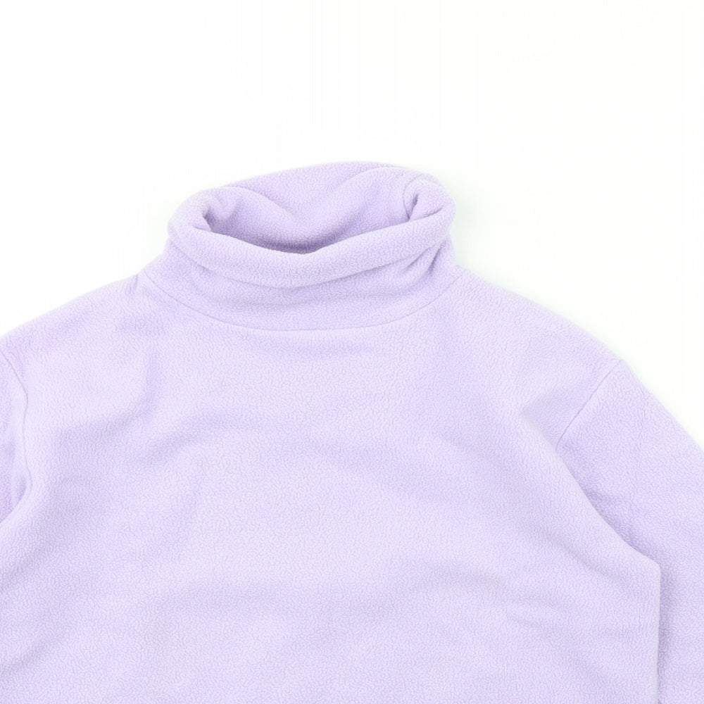 Maine Girls Purple  Fleece Pullover Jumper Size 5 Years
