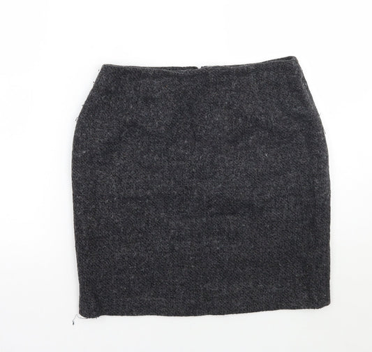 Wallis Womens Grey   A-Line Skirt Size 12