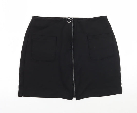 Red Herring Womens Black   A-Line Skirt Size 12