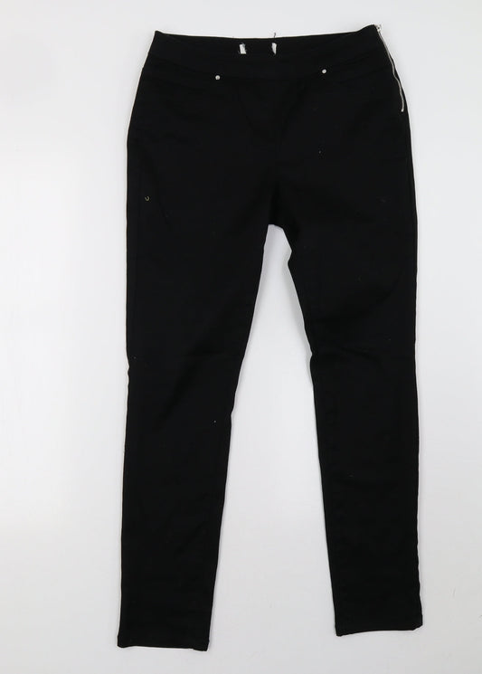 Preworn Womens Black  Denim Skinny Jeans Size 10 L29 in