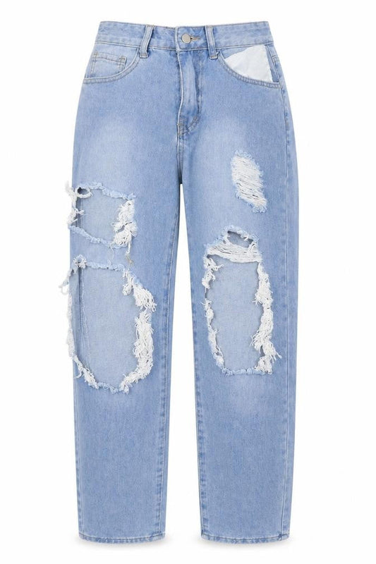 SheIn Womens Blue  Denim Mom Jeans Size S L29 in