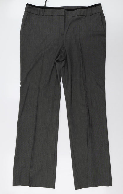 Front view of TU women’s red trousers, size UK 14, 33-inch leg