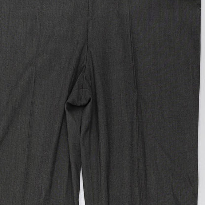 Close-up detail of TU women’s red trousers, size UK 14, 33-inch leg