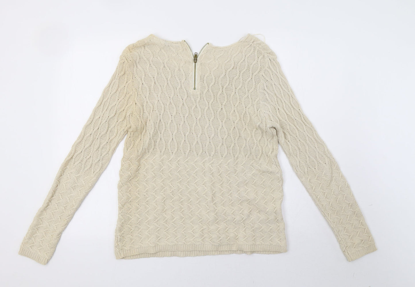 M&Co Womens Beige   Pullover Sweatshirt Size 12