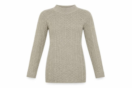 Matalan Womens Beige  Knit Pullover Sweatshirt Size S