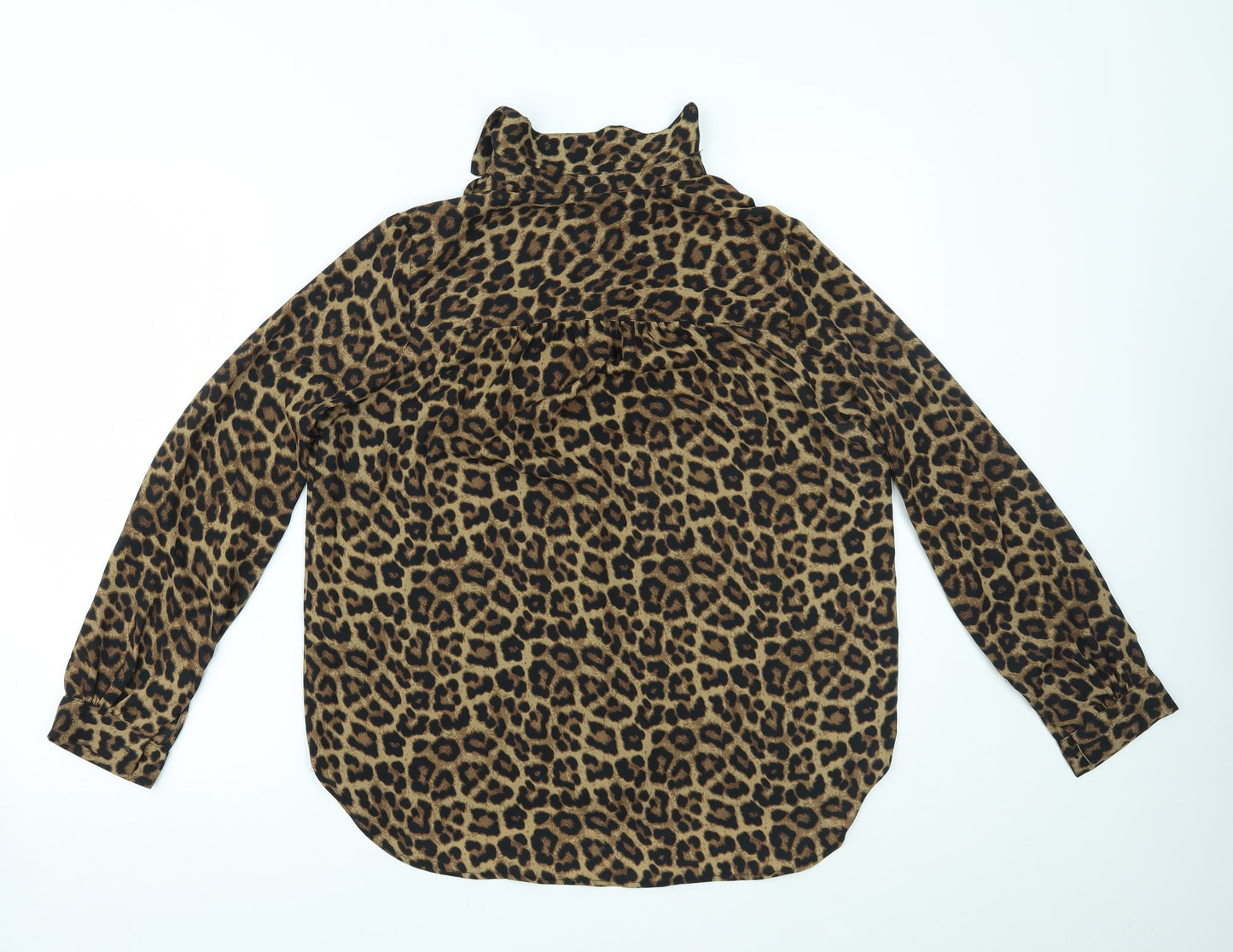 H&M Womens Brown   Basic Button-Up Size 10