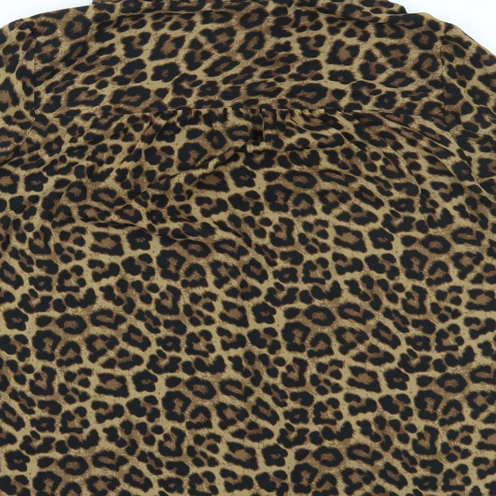H&M Womens Brown   Basic Button-Up Size 10