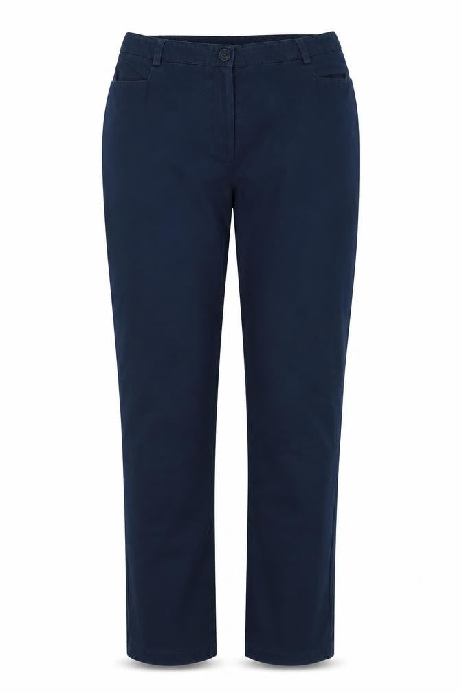 BEAST Womens Blue   Chino Trousers Size 8 L20 in