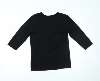 Brandtex Womens Black   Basic Blouse Size S