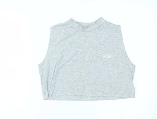 SikSilk Womens Grey   Cropped Tank Size XS