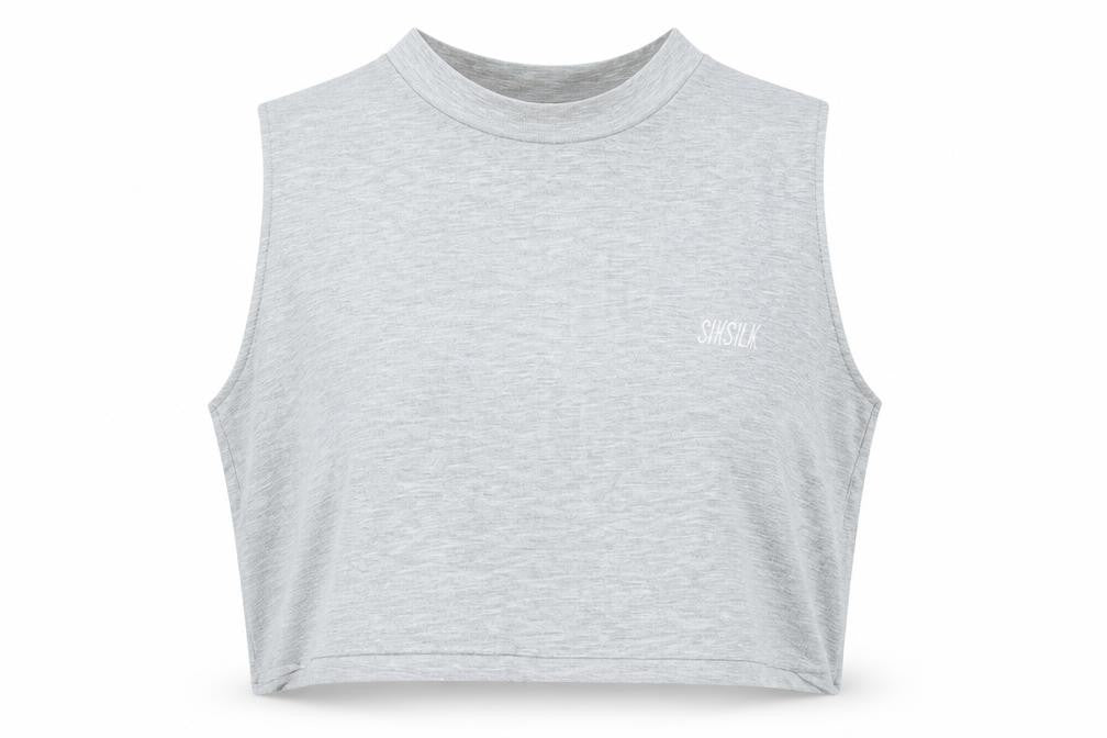 SikSilk Womens Grey   Cropped Tank Size XS