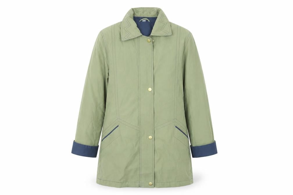 AWARD Womens Green   Overcoat Coat Size 10