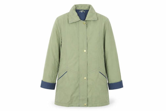 AWARD Womens Green   Overcoat Coat Size 10