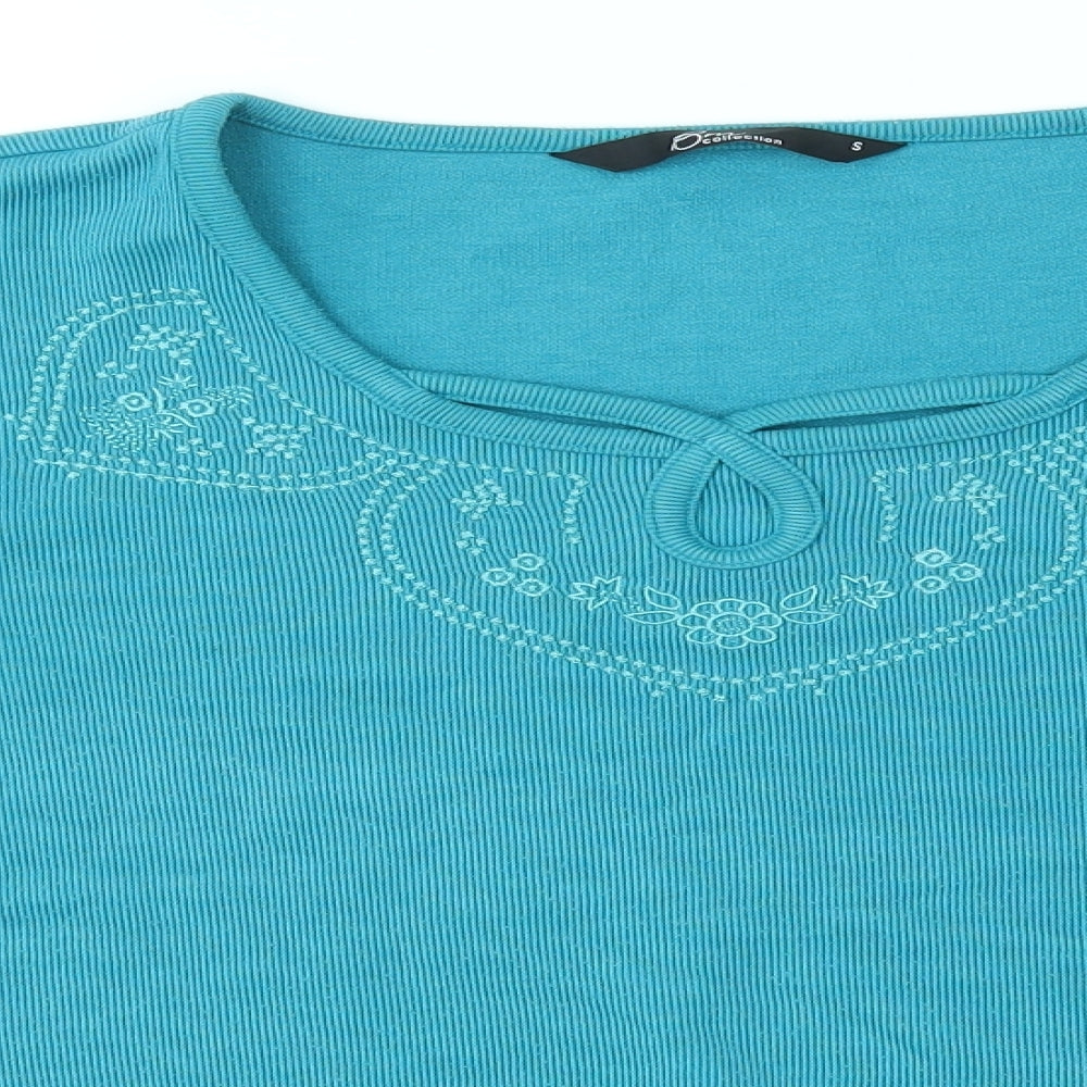 BM Collection Womens Blue   Basic T-Shirt Size S