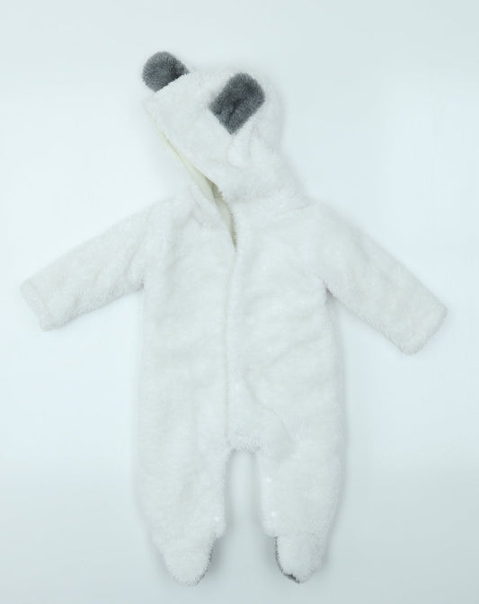 HUZHOU  White   Babygrow One-Piece Size 0-3 Months