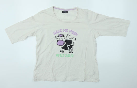F&F Womens Multicoloured   Basic T-Shirt Size M  - COWS
