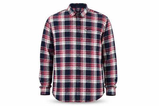 The Lemax Jeans Mens Blue Check   Button-Up Size XL