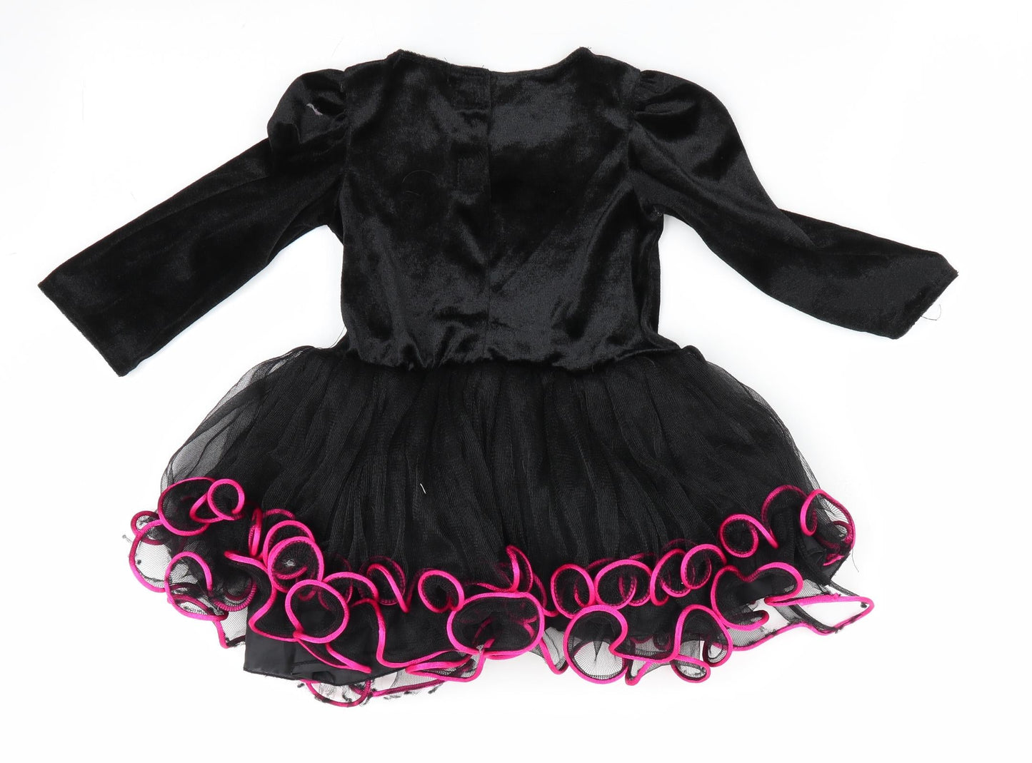 George Girls Black Animal Print  Fit & Flare  Size 12 Months