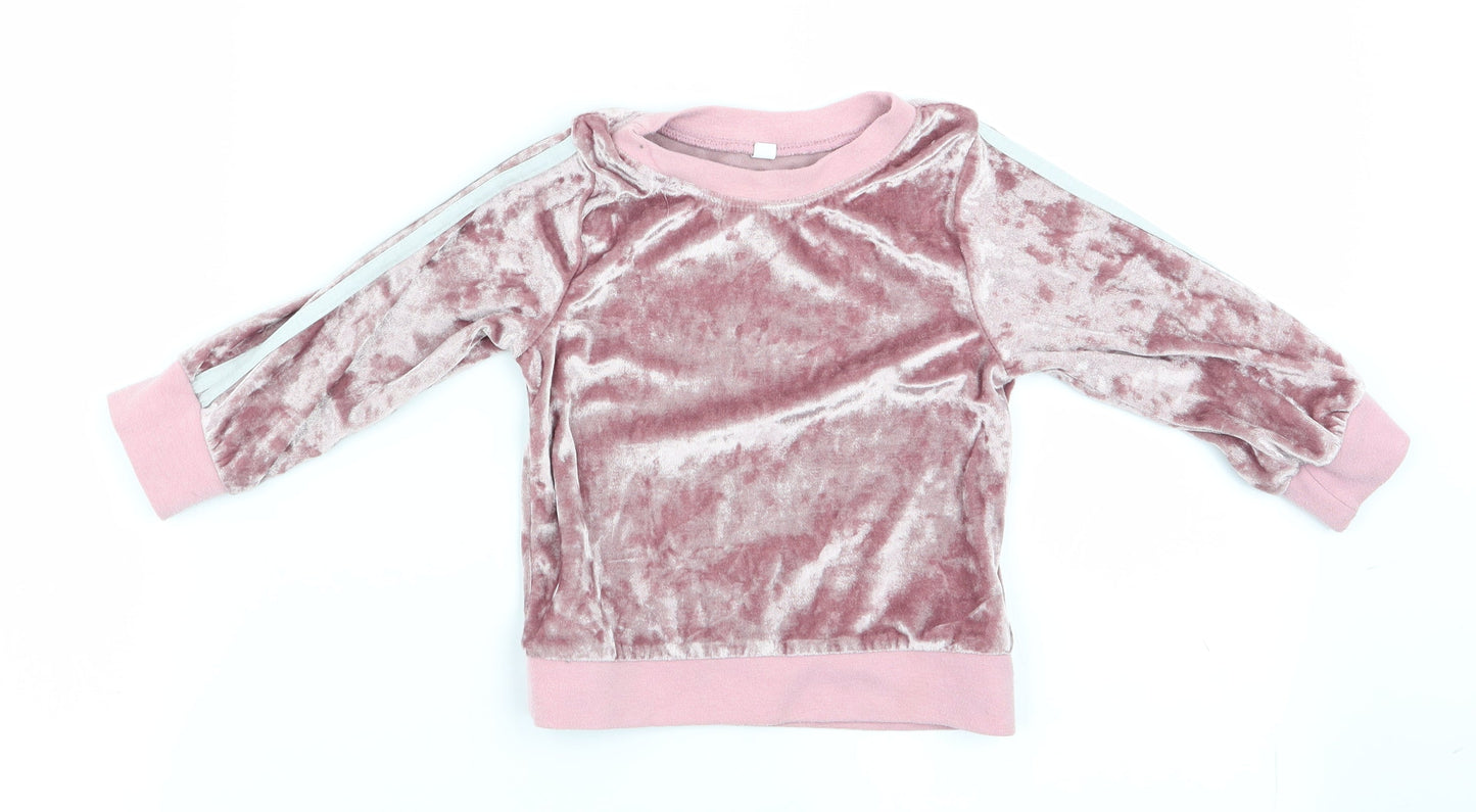 Preworn Girls Pink   Pullover Sweatshirt Size 2-3 Years