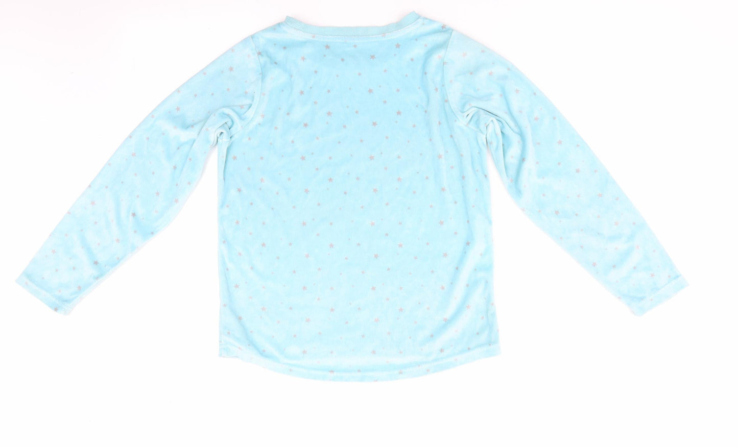 Matalan Girls Blue Solid   Pyjama Top Size 12 Years  - Roll me in fairy dust