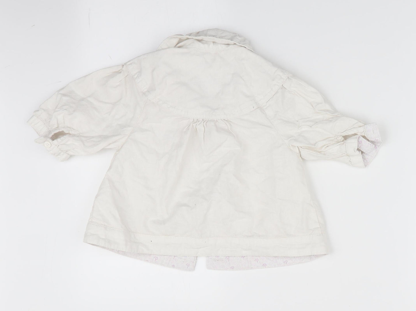 NEXT Girls White   Overcoat Coat Size 3-4 Years