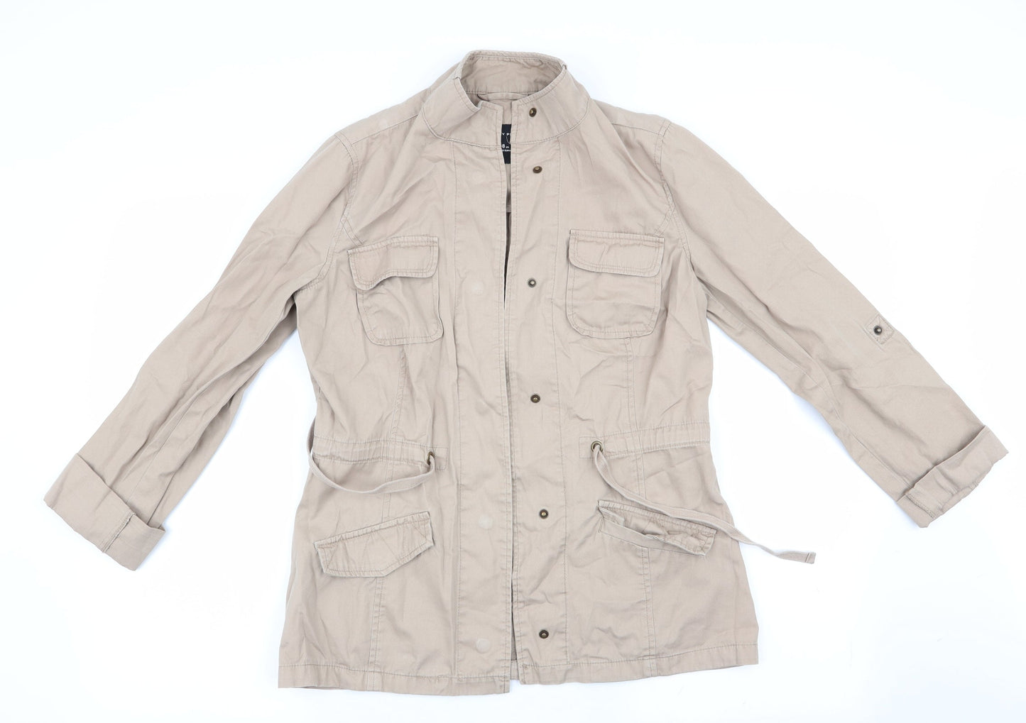 Dorothy Perkins Womens Beige   Parka Coat Size 8