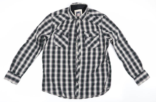 Cedar Wood State Mens Black Check   Button-Up Size M