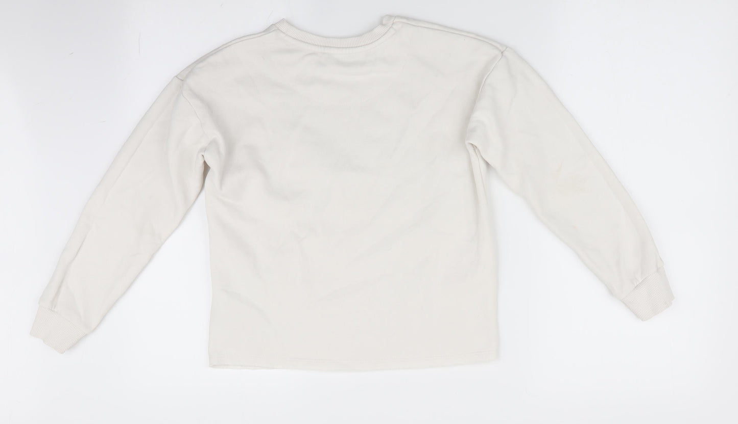 Florence and Fred Girls Ivory   Pullover Sweatshirt Size 10-11 Years