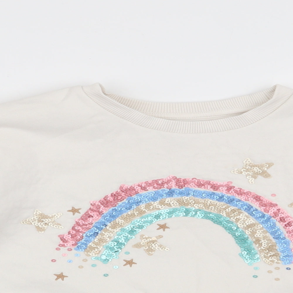 Florence and Fred Girls Ivory   Pullover Sweatshirt Size 10-11 Years