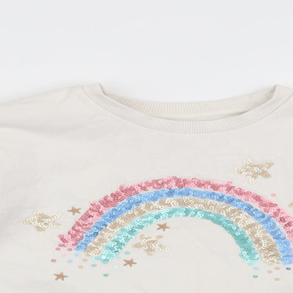 F&F Girls Ivory   Pullover Sweatshirt Size 10-11 Years
